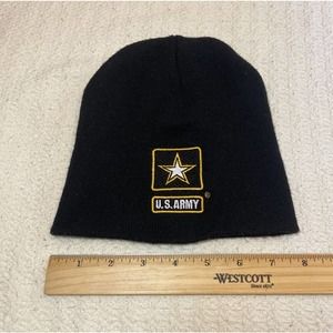 MADE IN USA US Army Beanie Hat Black Mens Star Logo Go Army ScorpionEmbroidered